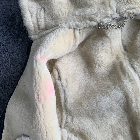 πHPπ Vintage Rare Penguin Shearling Leather Jacket/Coat size M - Picture 12 of 17